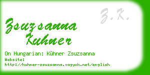 zsuzsanna kuhner business card